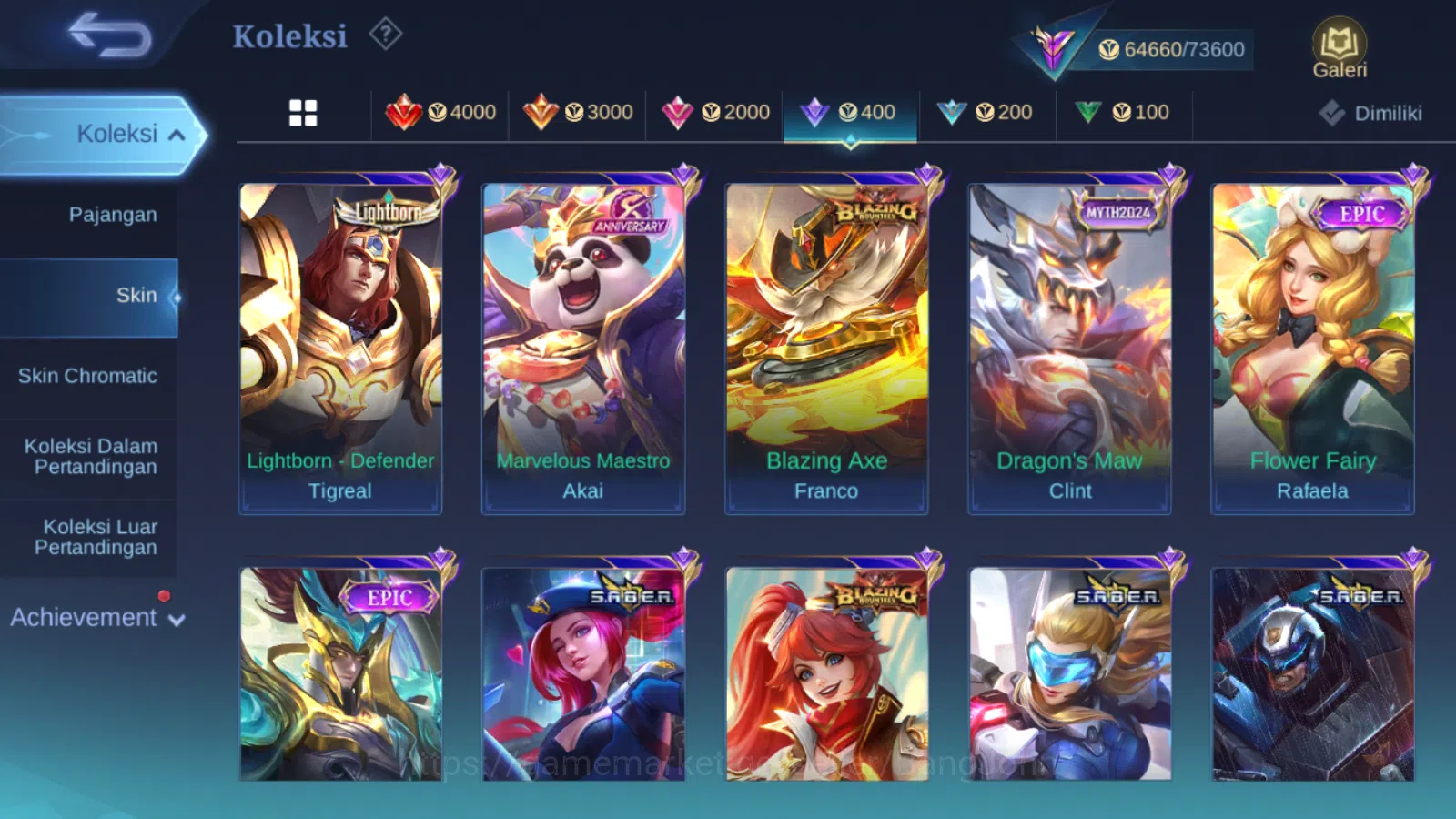 Mobile Legends: Bang Bang Accounts Hero 131 | skin 310 | kof karina | star annual hay image 5