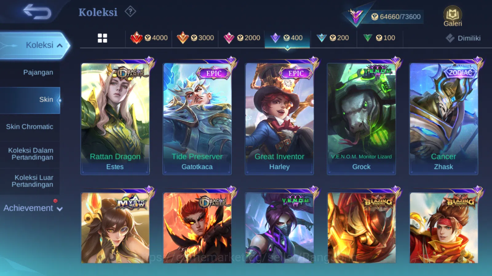 Mobile Legends: Bang Bang Accounts Hero 131 | skin 310 | kof karina | star annual hay image 6