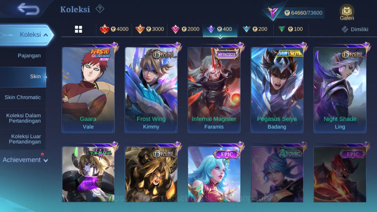 Mobile Legends: Bang Bang Accounts Hero 131 | skin 310 | kof karina | star annual hay image 7