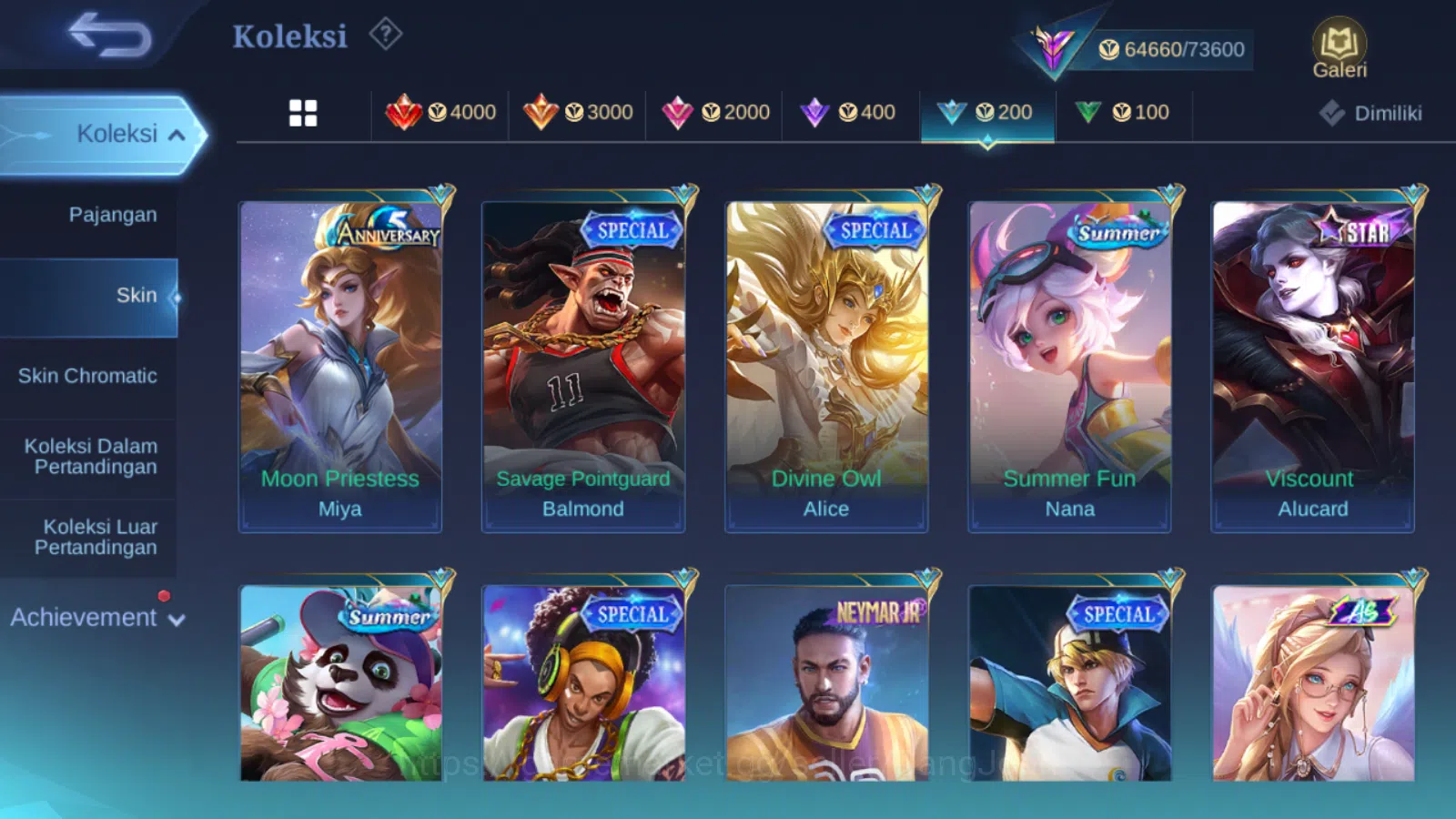 Mobile Legends: Bang Bang Accounts Hero 131 | skin 310 | kof karina | star annual hay image 8