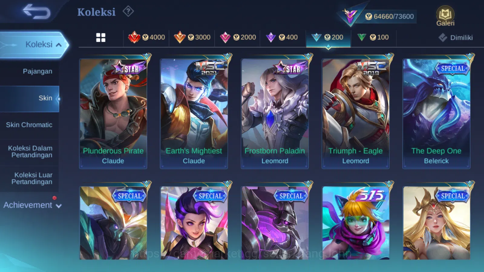 Mobile Legends: Bang Bang Accounts Hero 131 | skin 310 | kof karina | star annual hay image 9