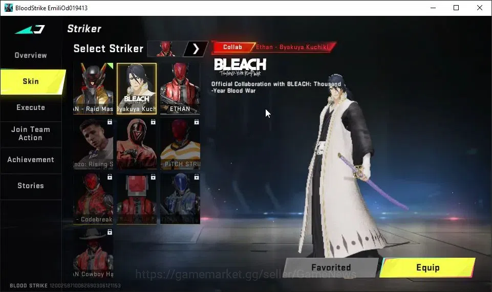 Blood Strike Accounts ASIA|Starter|ULTRA ETHAN-Raid Mask|Collab BLEACH B image 4