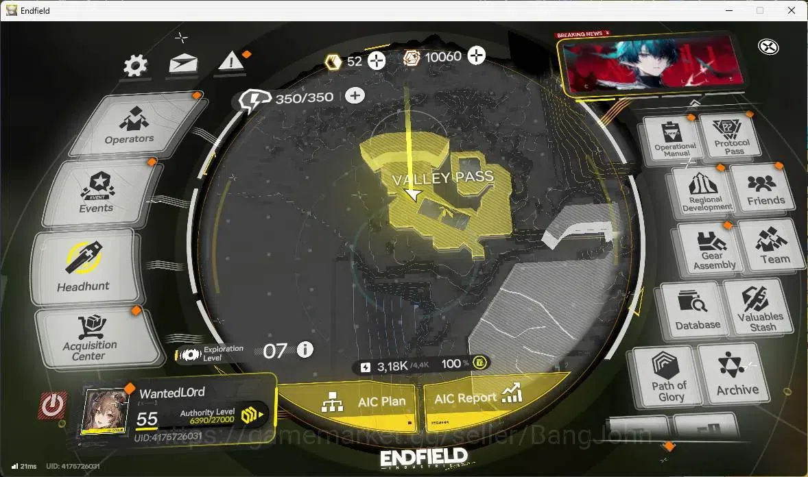 Arknights: Endfield Accounts Asia | Lv 55|7 Limit+3Sign|Laevatain,Gilberta,Zhua image 2