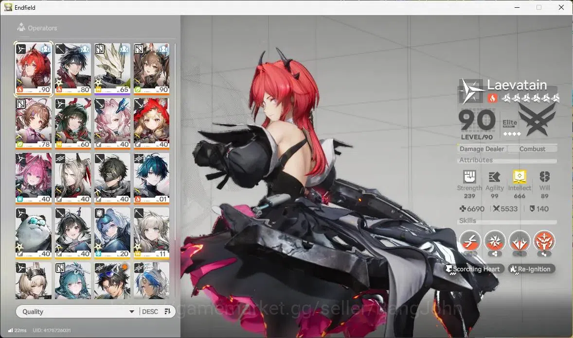Arknights: Endfield Accounts Asia | Lv 55|7 Limit+3Sign|Laevatain,Gilberta,Zhua image 3