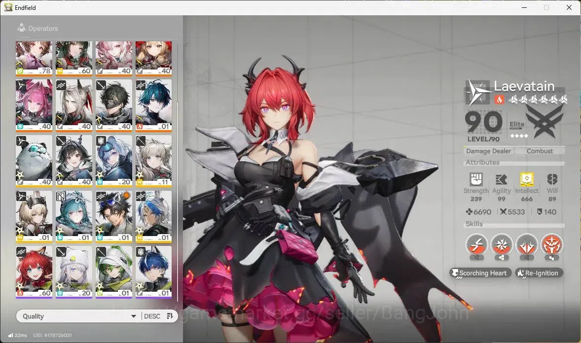 Arknights: Endfield Accounts Asia | Lv 55|7 Limit+3Sign|Laevatain,Gilberta,Zhua image 4