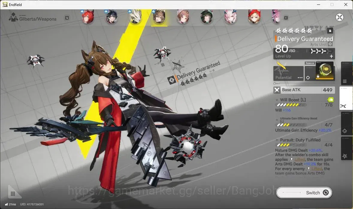 Arknights: Endfield Accounts Asia | Lv 55|7 Limit+3Sign|Laevatain,Gilberta,Zhua image 6