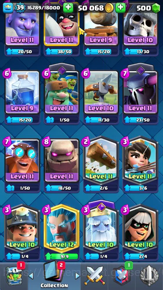 Clash Royale Accounts Lv 39|Trophy 7683|KTL 13|Limited Skin|Card 121|1 H image 12