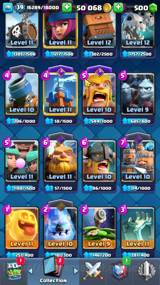 Clash Royale Accounts Lv 39|Trophy 7683|KTL 13|Limited Skin|Card 121|1 H image 7