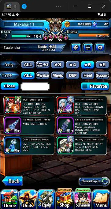 Grand Summoners Accounts Others GLOBAL|8 Ascend|DLS Rimuru,Diablo,Miyu,Berwick,AH Pola,Kenshin Himura,Elenore,etc|check 5
