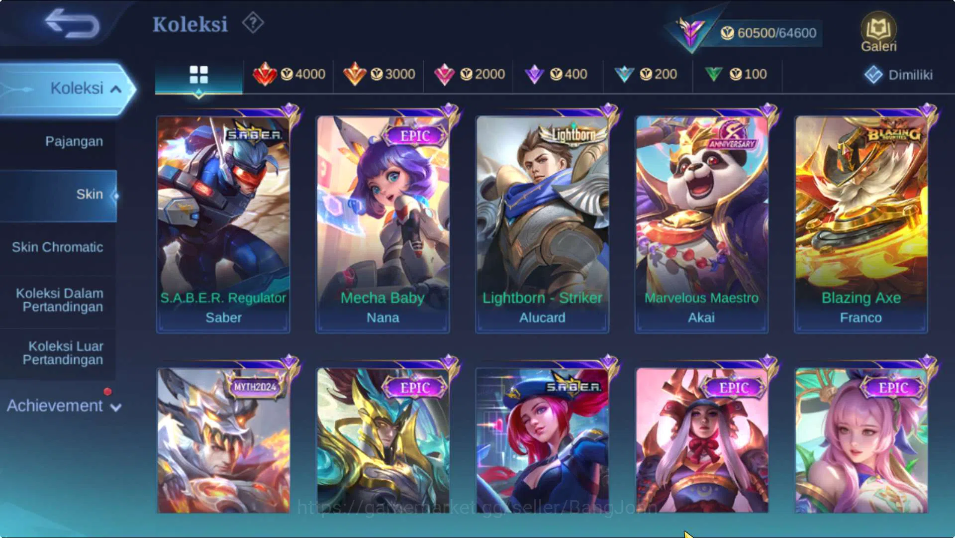 Mobile Legends: Bang Bang Accounts Hero 131 Skin 260 | KOF Karina, Mword Wanwan, Annu image 11