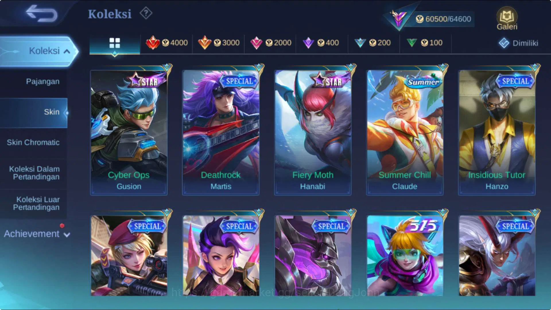 Mobile Legends: Bang Bang Accounts Hero 131 Skin 260 | KOF Karina, Mword Wanwan, Annu image 17
