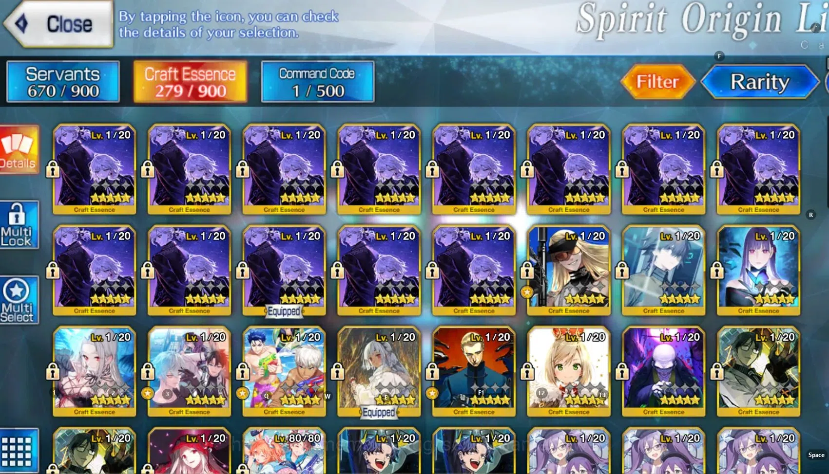 Fate-Grand Order Accounts NA Lv 113 | 6 Limited SSR(Koyanskaya,Waver,Kama,Space Ereshkigal)|Code|BD Unset|FGO746 2