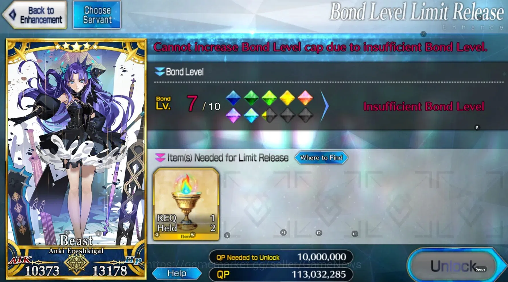 Fate-Grand Order Accounts NA Lv 113 | 6 Limited SSR(Koyanskaya,Waver,Kama,Space Ereshkigal)|Code|BD Unset|FGO746 3
