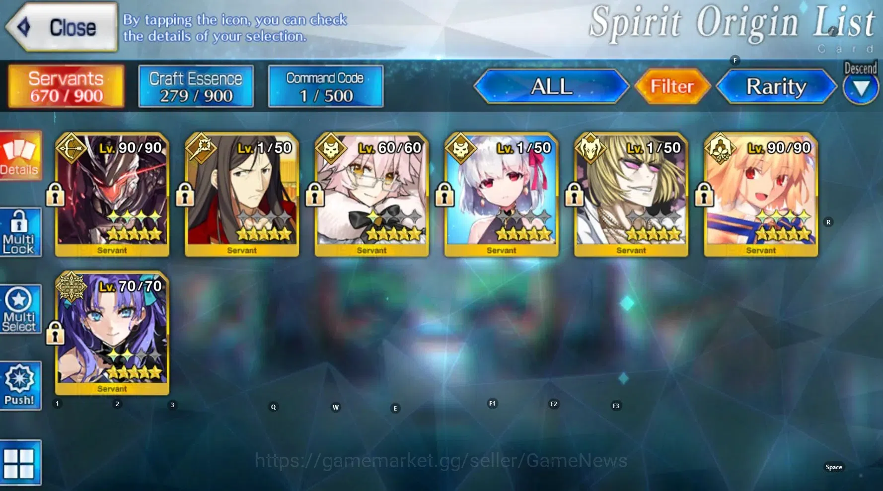 Fate-Grand Order Accounts NA Lv 113 | 6 Limited SSR(Koyanskaya,Waver,Kama,Space Ereshkigal)|Code|BD Unset|FGO746 4