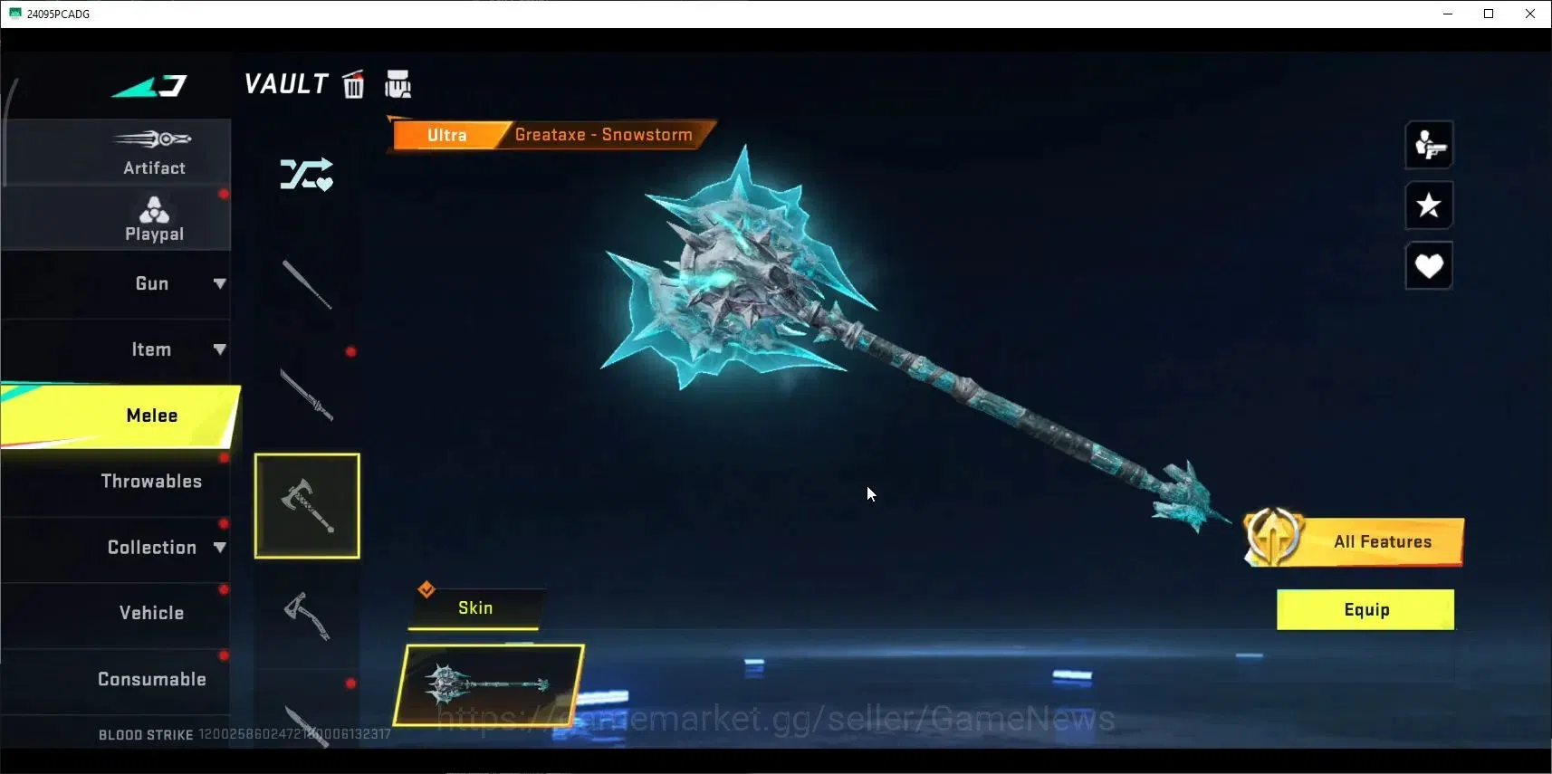 Blood Strike Accounts ASIA|ETERNAL Ran-Rave,Zero,UZI,DeAgle+MELE BFKnife image 15