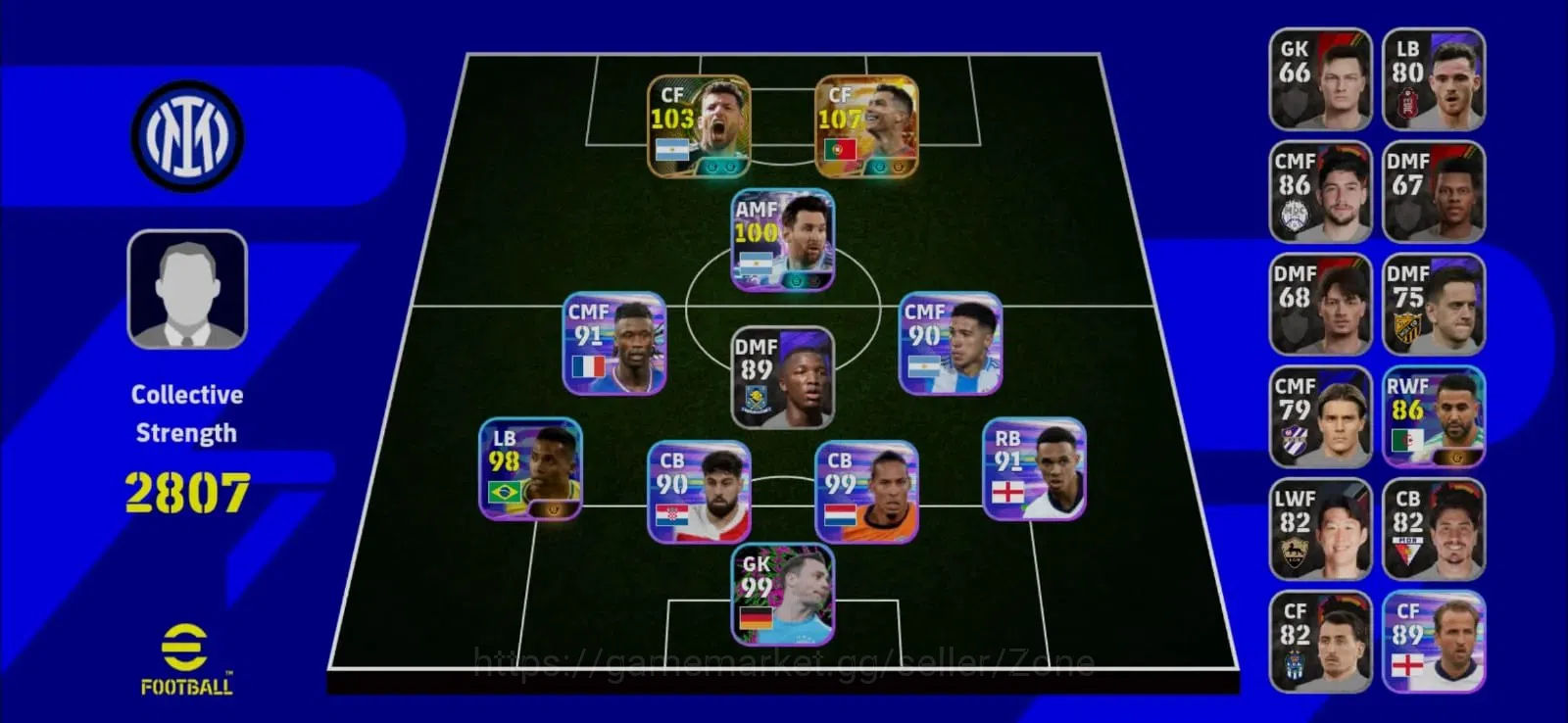 eFootball Accounts Legends & Iconic Players Mobile|PW 2807|Big Time Cristiano Ronaldo, Epic Sergio Agüero, Showtime Lionel 1