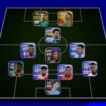 eFootball Accounts Legends & Iconic Players Mobile|PW 2807|Big Time Cristiano Ronaldo, Epic Sergio Agüero, Showtime Lionel