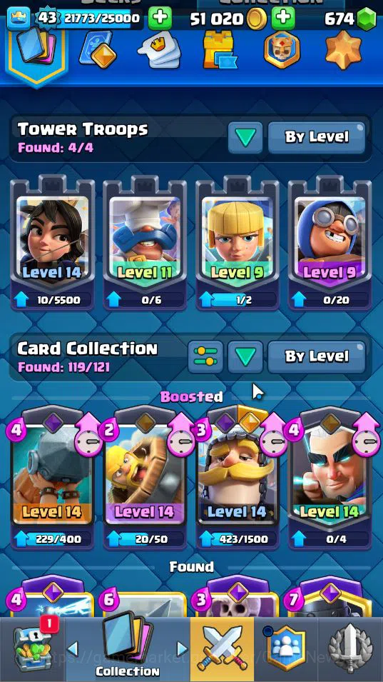 Clash Royale Accounts Lv 43|Trophy 8592|KTL 14|Limited Skin|Card 119|1 H image 11