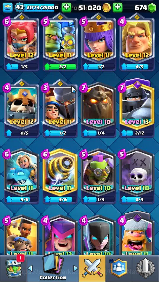 Clash Royale Accounts Lv 43|Trophy 8592|KTL 14|Limited Skin|Card 119|1 H image 13