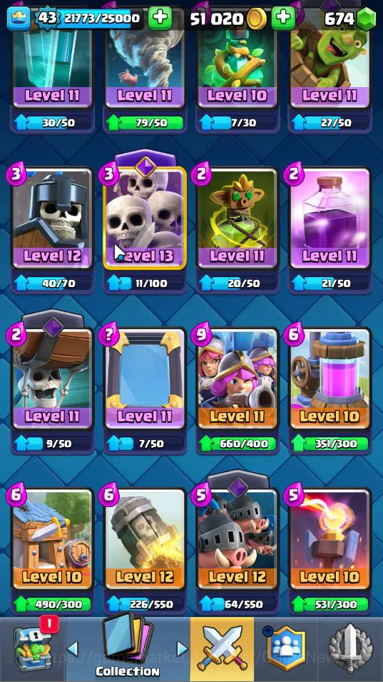 Clash Royale Accounts Lv 43|Trophy 8592|KTL 14|Limited Skin|Card 119|1 H image 16