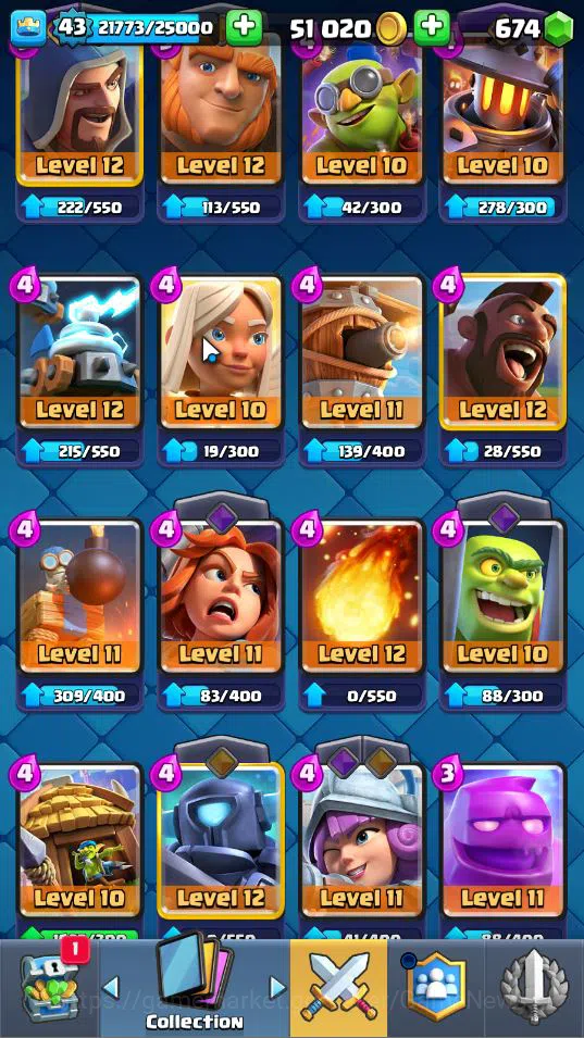 Clash Royale Accounts Lv 43|Trophy 8592|KTL 14|Limited Skin|Card 119|1 H image 17