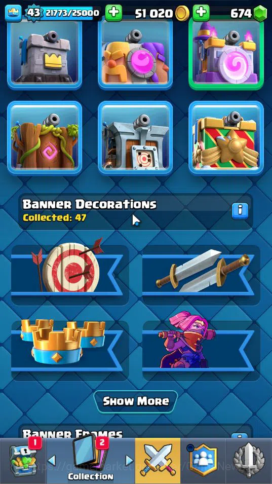 Clash Royale Accounts Lv 43|Trophy 8592|KTL 14|Limited Skin|Card 119|1 H image 8