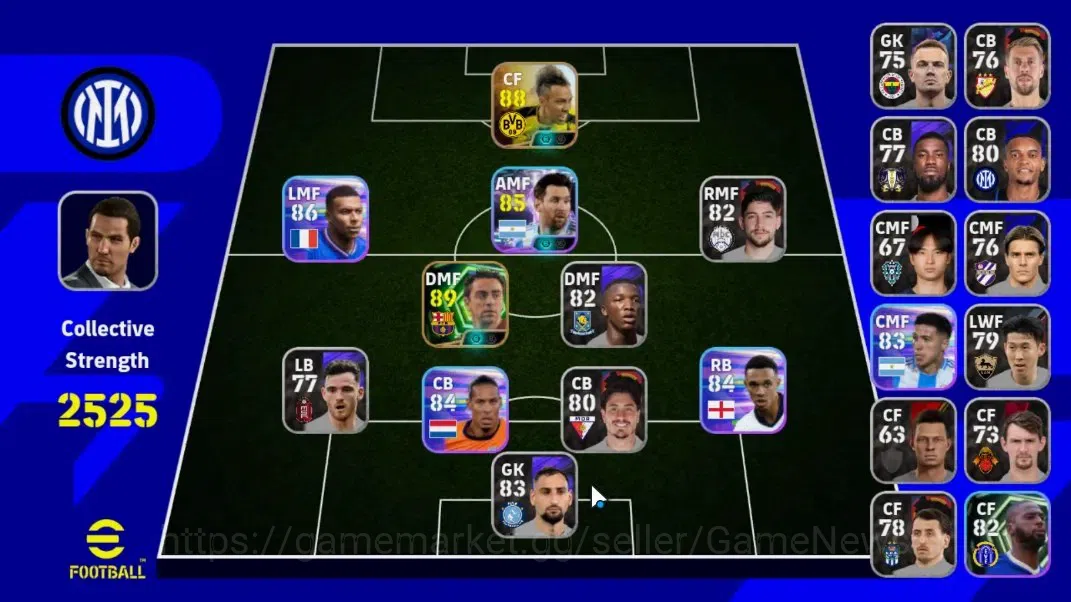 eFootball Accounts Legends & Iconic Players Android|ShowTime Lionel Messi,Epic Xavi,Epic P.E. Aubameyang|Manager Damia 1