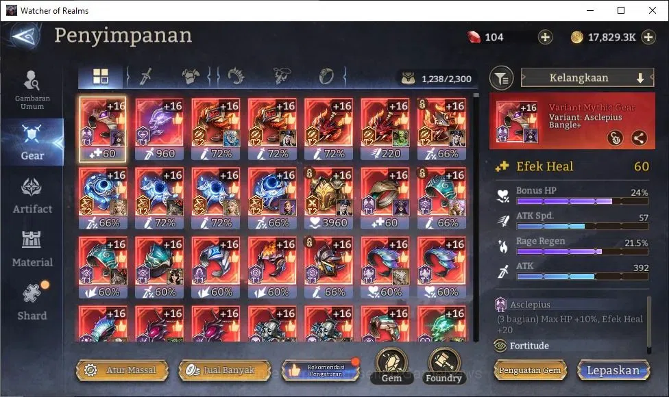 Watcher of Realms Accounts GLOBAL 60x|Lv 72|2,5M Power|8 Lord[Ingrid,Valderon image 17