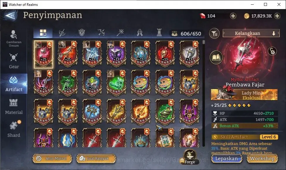Watcher of Realms Accounts GLOBAL 60x|Lv 72|2,5M Power|8 Lord[Ingrid,Valderon image 18