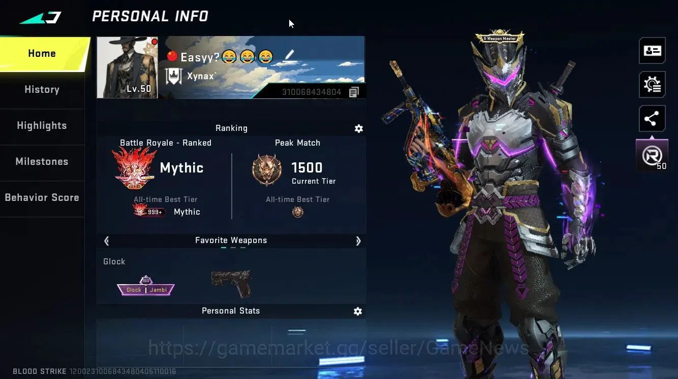 Blood Strike Accounts ASIA|19 ULTRA[ZERO,VAL,BLAST,AK47,SCAR,VECTOR,Etc] image 2