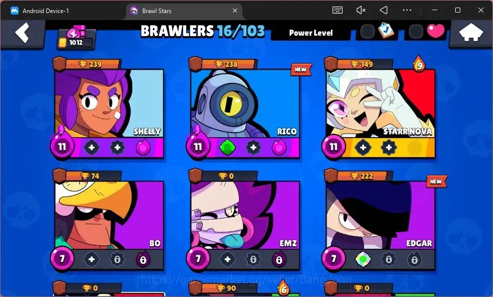 Brawl Stars Accounts Global | 1012 Thropy| 16 Brawler|2 Max Hypercharge image 5