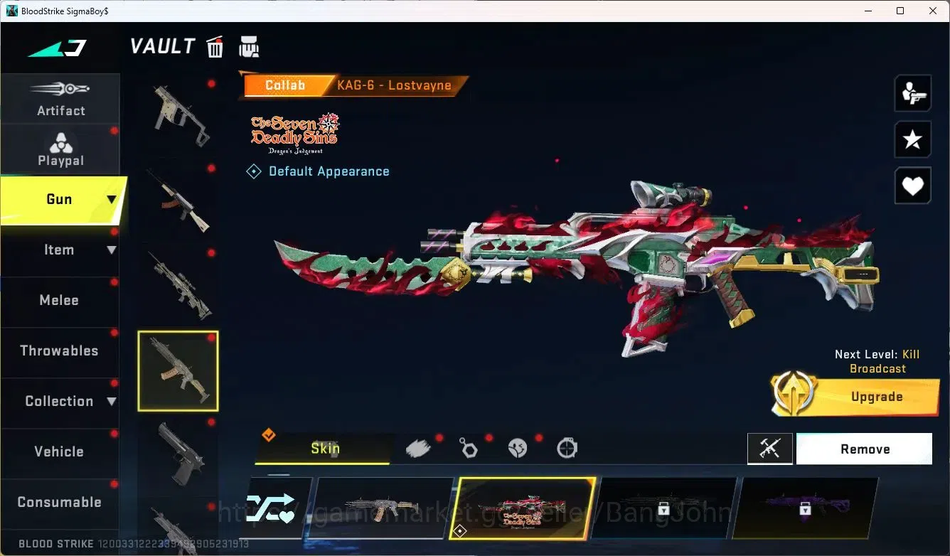 Blood Strike Accounts ASIA | 3 7DS GUN: KAG-6,Kar98k,QBZ95|7DS EMMA|2 Li image 9