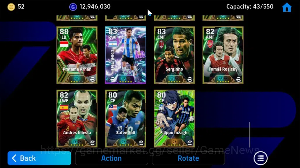 eFootball Accounts Android|BigTime Ronaldinho G,Epic Lionel Messi,Joh image 12
