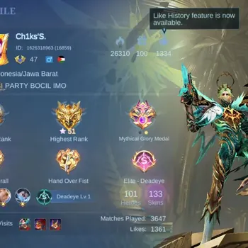 Mobile Legends: Bang Bang Accounts Others Hero 101|Skin 133|Expert|HighGlory 51|PRIME Granger|COLLAB Cyc,Badang|SABER