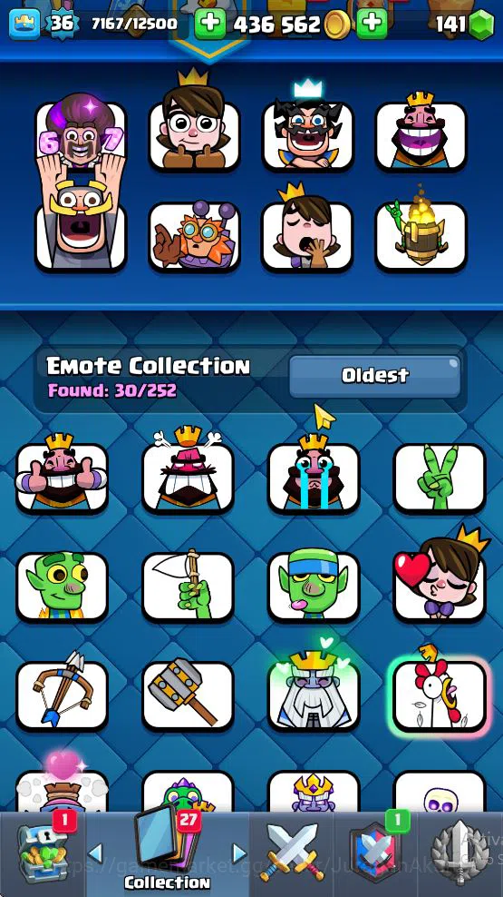 Clash Royale Accounts Midgame Lvl 36|Trophy 7280|KTL 12|Limited Skin|Card 121| 1 Hero 5 EVO 8 Champ 21 Legendary 33 Epic,30 12