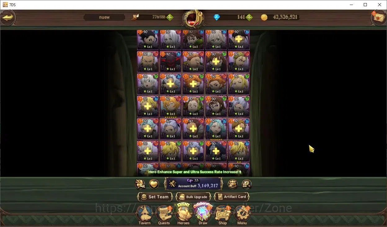 The Seven Deadly Sins: Grand Cross Accounts Others Global|3.1M CC|2LR+4UR Full Collab Gachiakuta+Rezero|MerlinEscanor 4