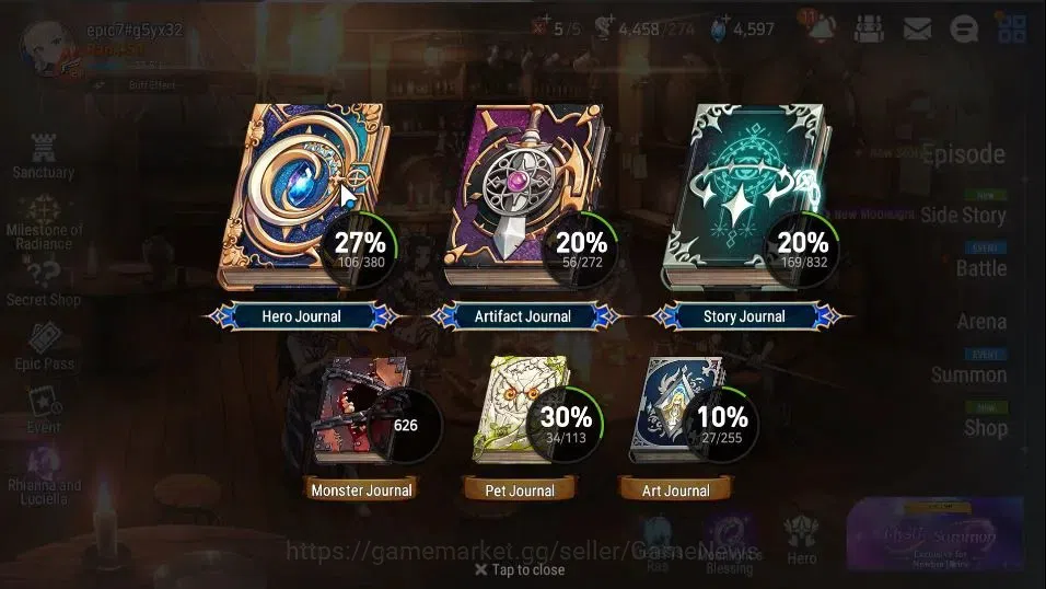 Epic Seven Accounts Global Unverif|NewEra|5 ML(Salome,LOT Scales,NM Lu image 3
