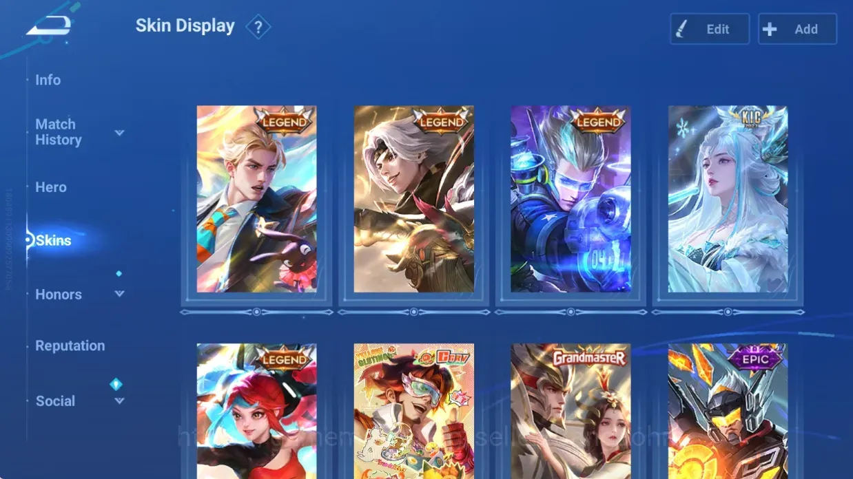 Honor of Kings Accounts Rare Skin Global|113H 166S|4 Legend:Arthur,Yao,Di Renjie,Angela|KIC Luna|Cosmic Dun|3 1
