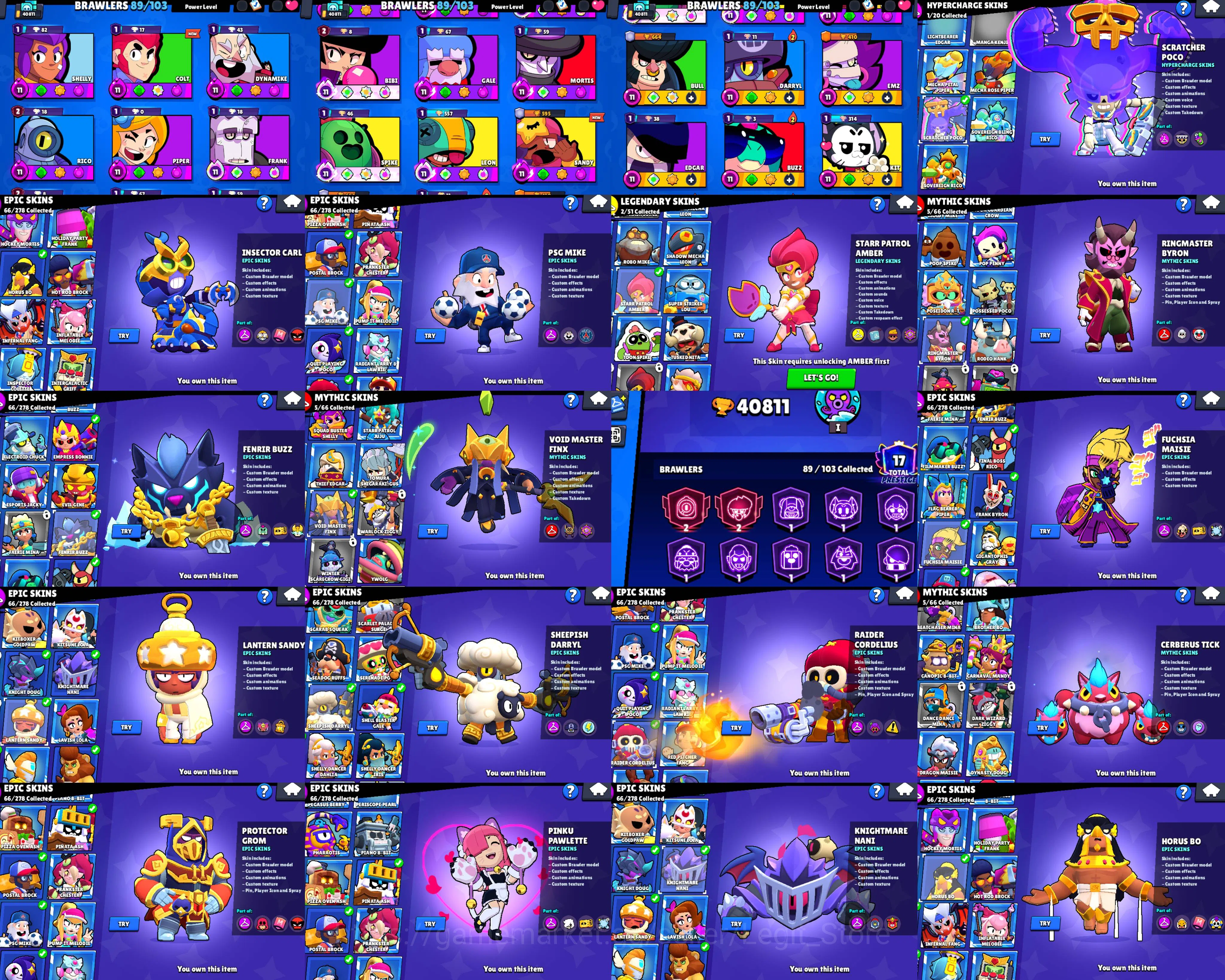 Brawl Stars Accounts 2019 ACC | 40800 TROPHY | 2-2 lvl PRESTIGE | 17 TO image 2