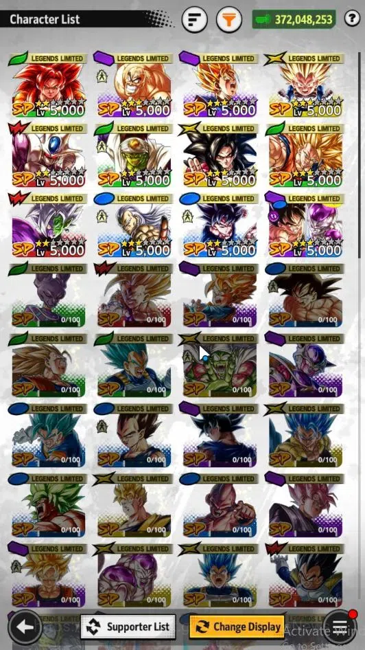 Dragon Ball Legends Accounts 372M TotalPwr|LV159|5 UL+2 LR+12 LL|SS 3 Goku Mini image 6