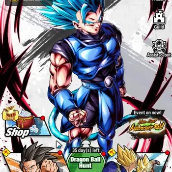 Dragon Ball Legends High-End 372M TotalPwr|LV159|5 UL+2 LR+12 LL|SS 3 Goku Mini image 1