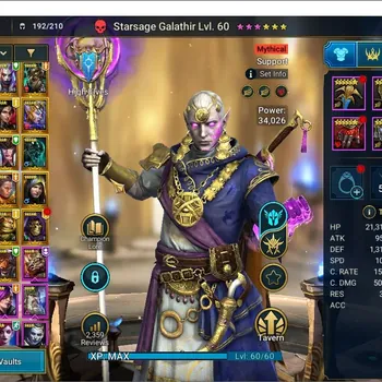 Raid: Shadow Legends Accounts Mid-Game Lv 26|881K Power|1 Mythic[Starsage Galathir]+22