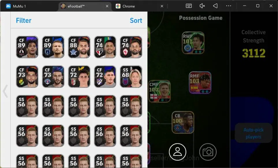 eFootball Accounts Mobile|PW 3112|Epic Drogba,Iniesta,Hazard,Serginho image 2