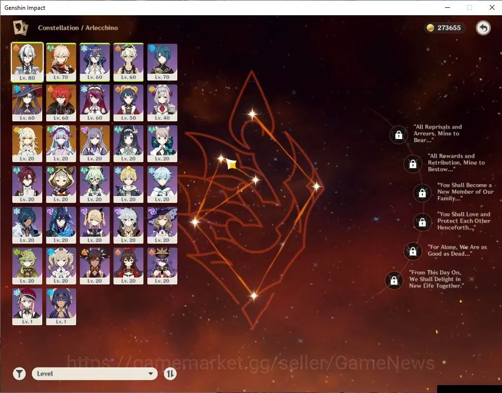 Genshin Impact Accounts ASIA|AR 47|2 Limit+1(*5WeP)|Arlecchino+Sign,Kazuha image 4