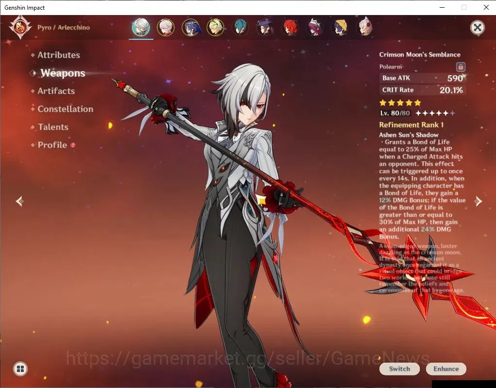 Genshin Impact Accounts ASIA|AR 47|2 Limit+1(*5WeP)|Arlecchino+Sign,Kazuha image 6
