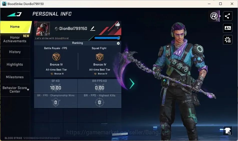 Blood Strike Accounts Others ASIA | 1 Ultra Melee: Scythe-Harvester|1 Limited: Spear-Blossom|2 Ultra Guns: AR97,HK416|Check 1