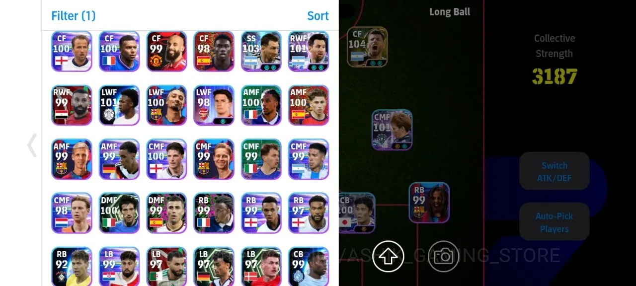 eFootball アカウント チームパワー3219 選手多数 eFootball Accounts を購入 - eFootball 2026 | 3187 Strength | 105