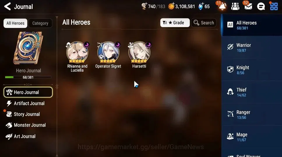 Epic Seven Accounts Global|UnVerif|3 ML(Rhianna&Luciella,Operator Sigr image 4