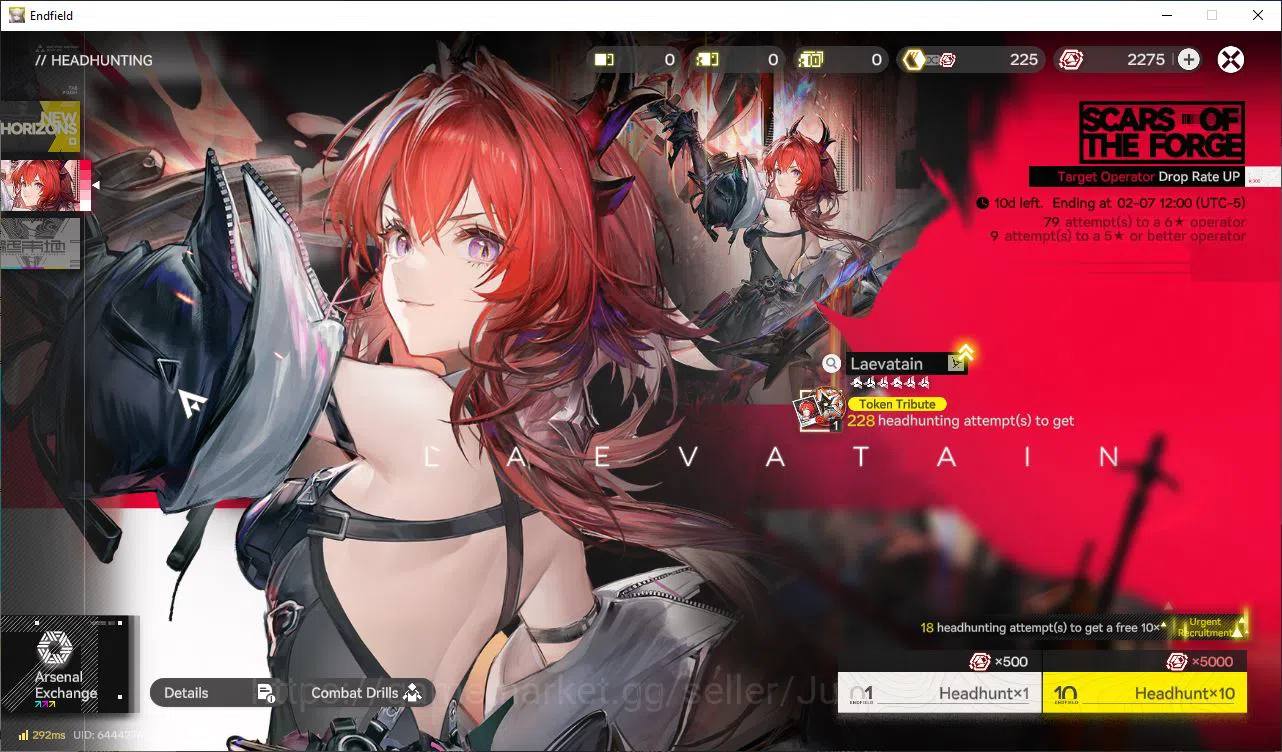Arknights: Endfield Accounts NA/EU Lv2 |Starter|1740 Arsenal|1SSR (Laevatain)+6 image 8