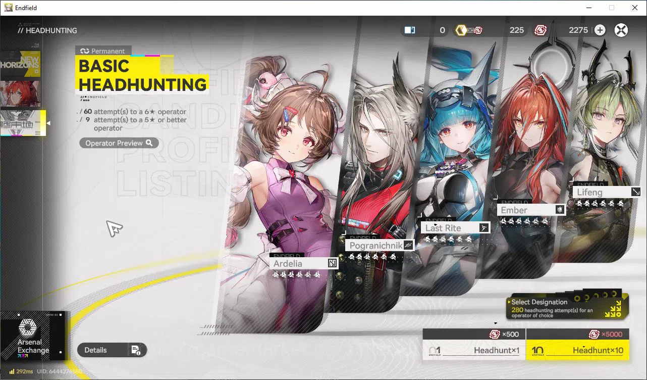 Arknights: Endfield Accounts NA/EU Lv2 |Starter|1740 Arsenal|1SSR (Laevatain)+6 image 9